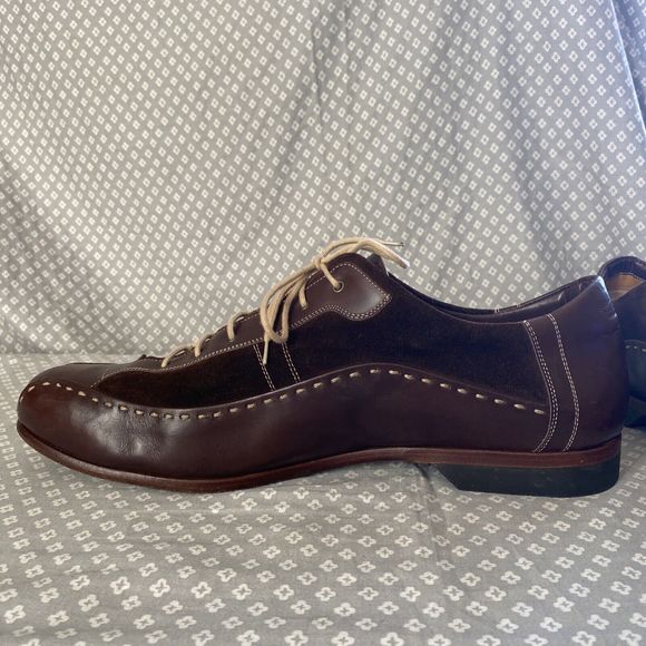 Elegant Brown Leather Men's Derbys - Picture 5 of 13